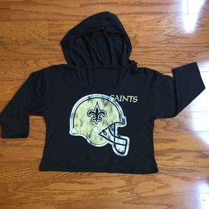 Justice Saints girls sz 8 shirt with hood